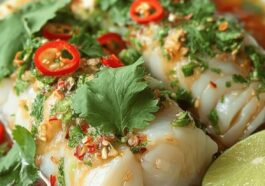 Thai Lime-Garlic Steamed Fish