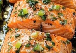 Garlic Butter Roasted Salmon with Asparagus