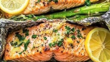 Baked Salmon with Asparagus